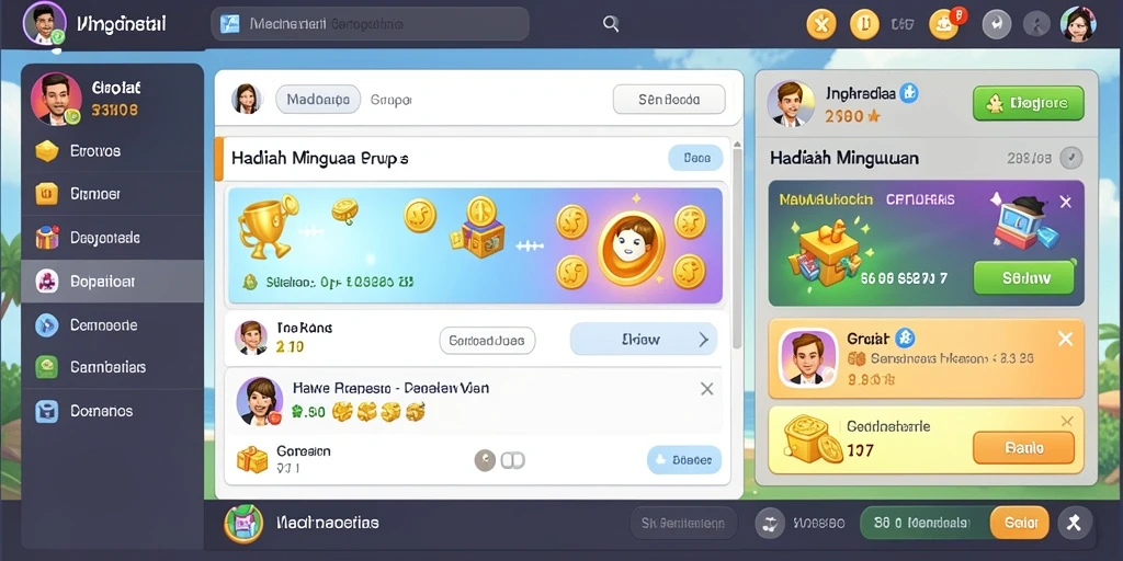 Fitur live chat untuk interaksi antar pemain.