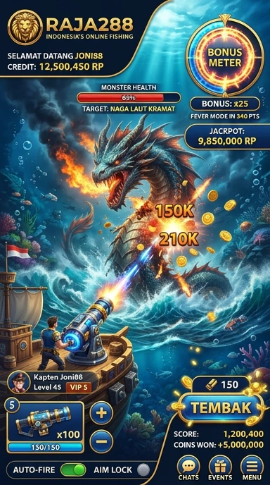 raja288 — layar beranda